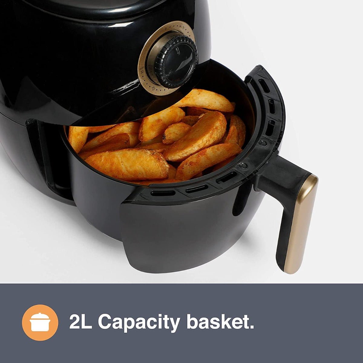 Vonhaus 220 volt Air Fryer 2000155 2 Liter air fryer 220v 240 volts Large Capacity Basket, Rapid Air Circulation, Easy Clean Non-Stick & Auto Shut Off Low Fat Healthy Cooking