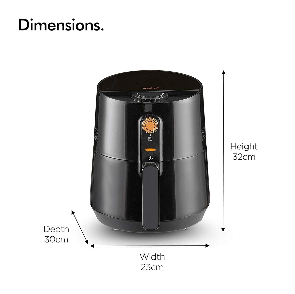 Vonshef 220 Volt Air Fryer 3.5L 220v 240 volts 2000011