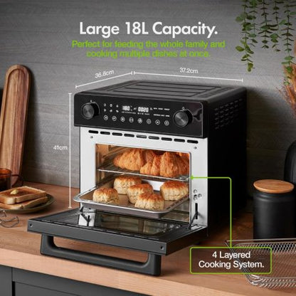 Vonshef 220 volt air fryer oven 18 Liter Convection oven rotisserie 14-in-1 Airfryer toaster bake model 2501014 Air Fryer oven 220v 240 volts