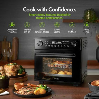 Vonshef 220 volt air fryer oven 18 Liter Convection oven rotisserie 14-in-1 Airfryer toaster bake model 2501014 Air Fryer oven 220v 240 volts